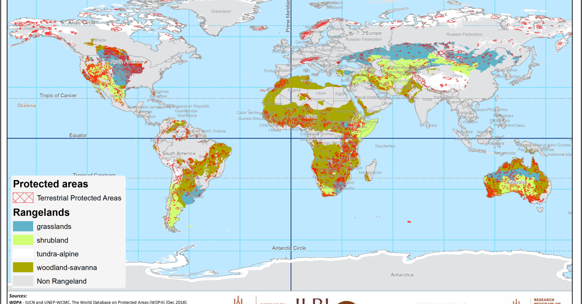 Provincial Rangelands Protected areas within rangelands globally with country boundaries
