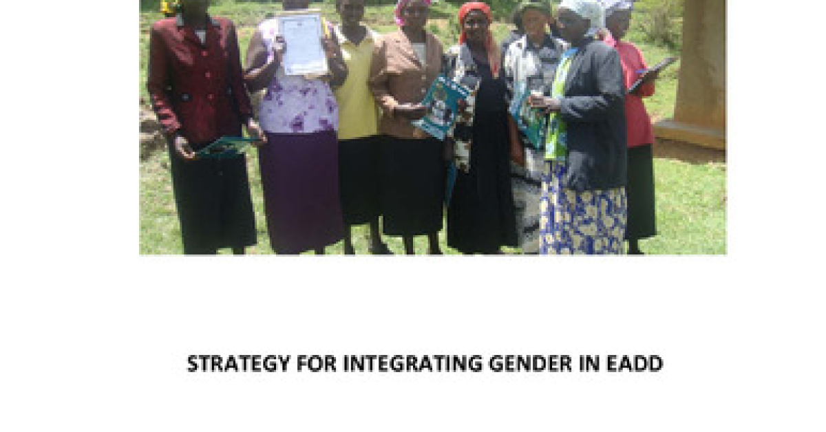 Eadd Explained Strategy for Integrating Gender in EADD