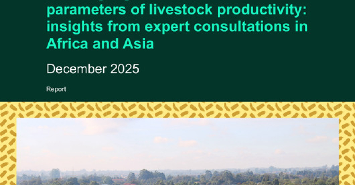 Refining a global model’s parameters of livestock productivity ...