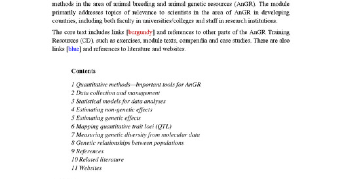Quantitative methods to improve the understanding and utilisation of ...