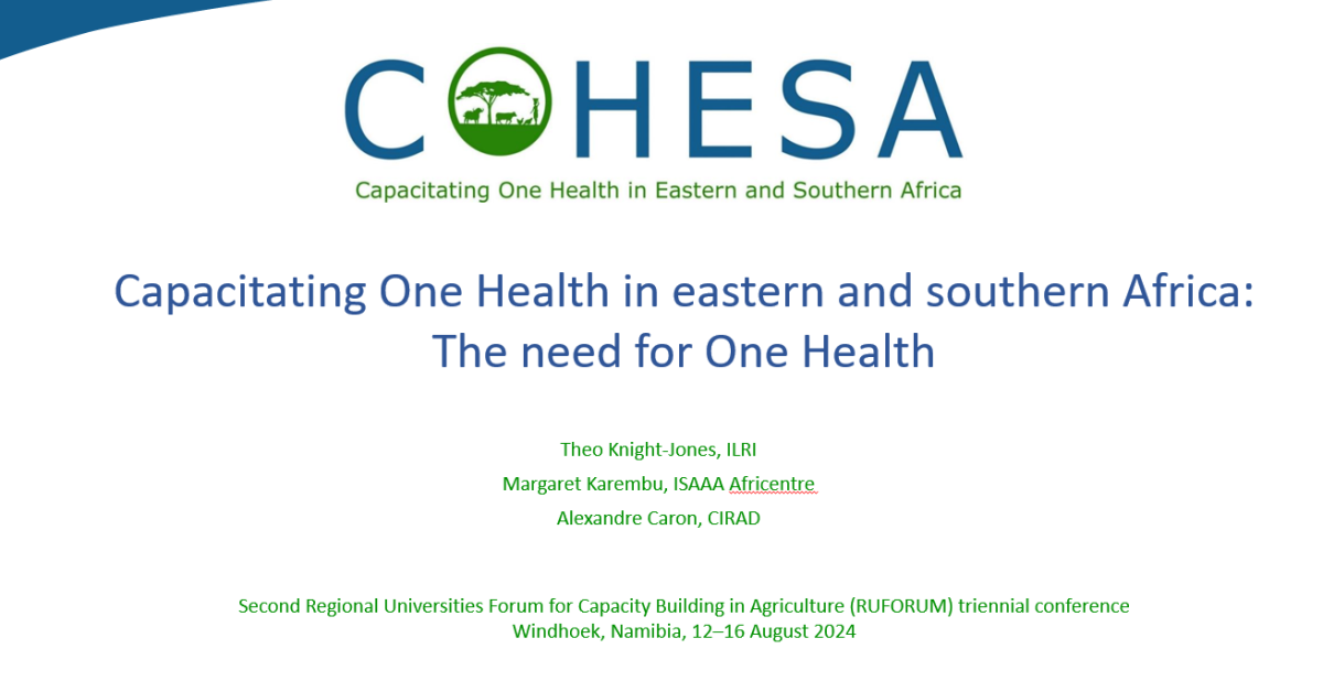 Capacitating One Health in eastern and southern Africa: The need for ...