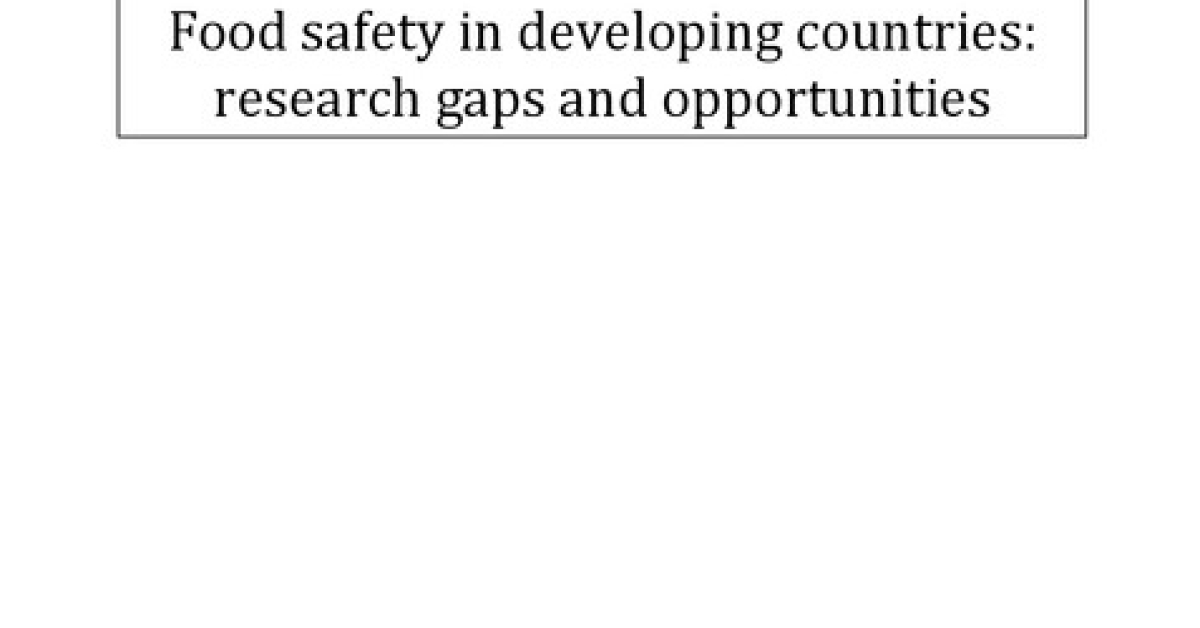 Food safety in developing countries: research gaps and opportunities